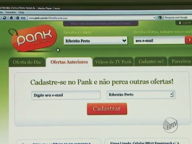 Site Pank (Foto: Reprodução/EPTV)